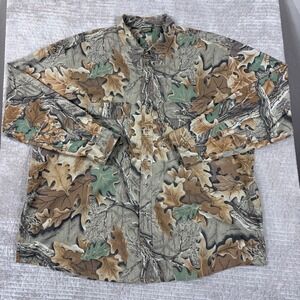 Spartan Realtree Advantage Camo Button Down Shirt Mens XXXL Made in USA Cotton